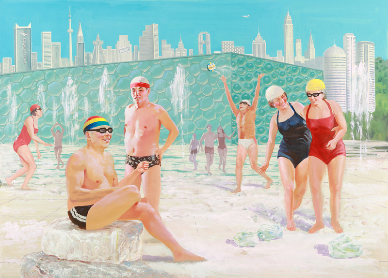 Illustration for article titled Modern Day China Painted By North Korean Propaganda Artists